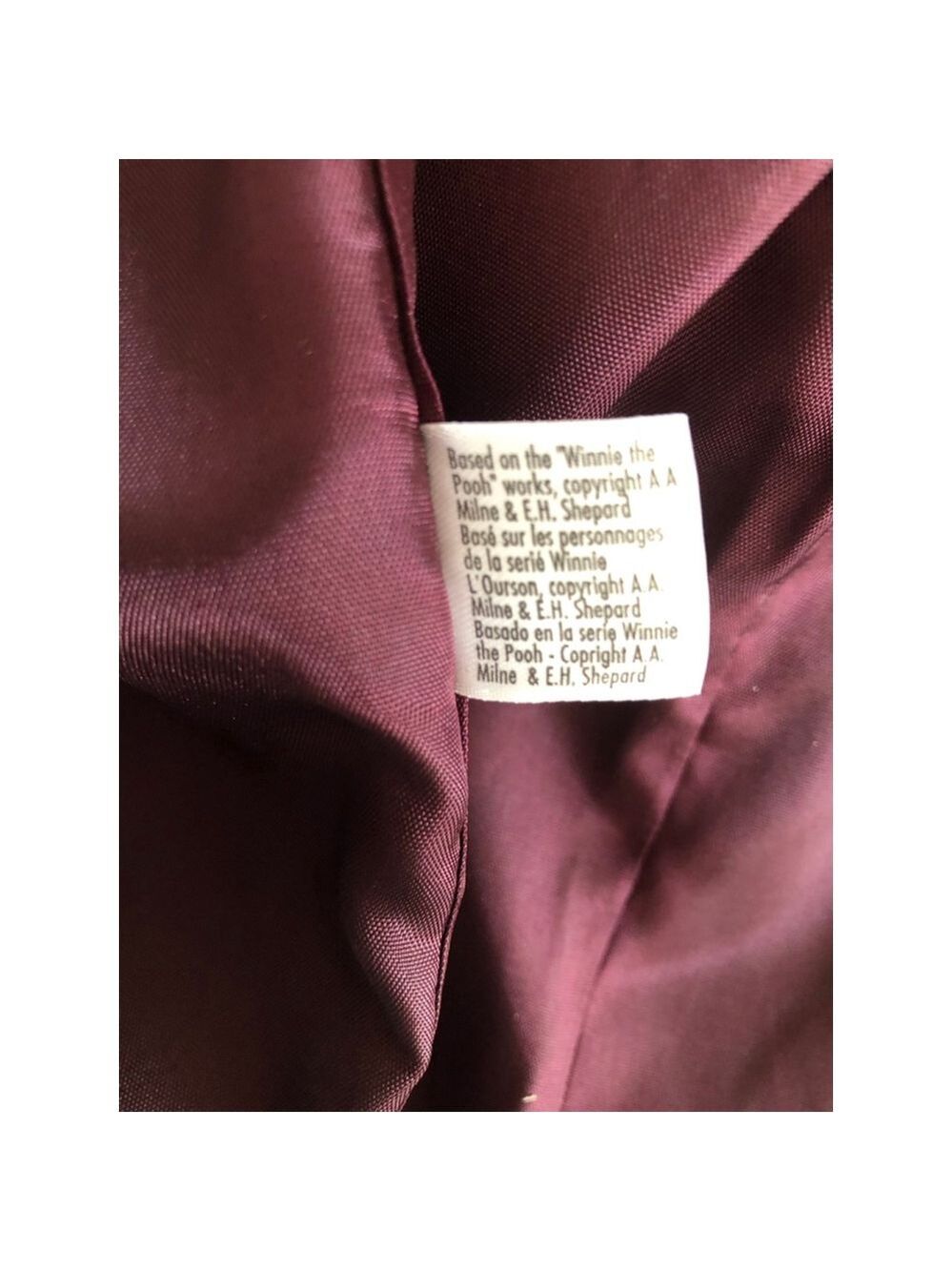 DISNEY Pooh Bear Vintage Hooded Jacket Size Small Velour Trim - Picture 8 of 12